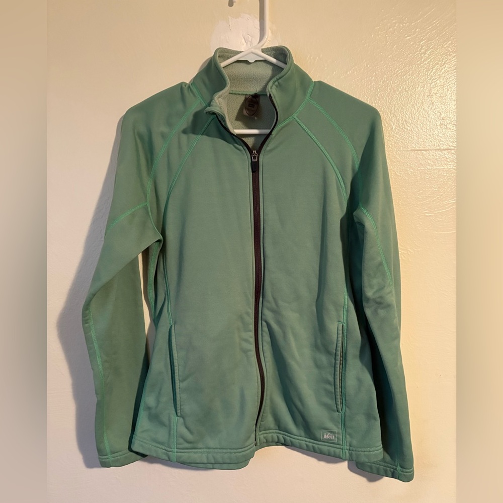 REI Women's Mint Green Full-Zip Fleece Jacket